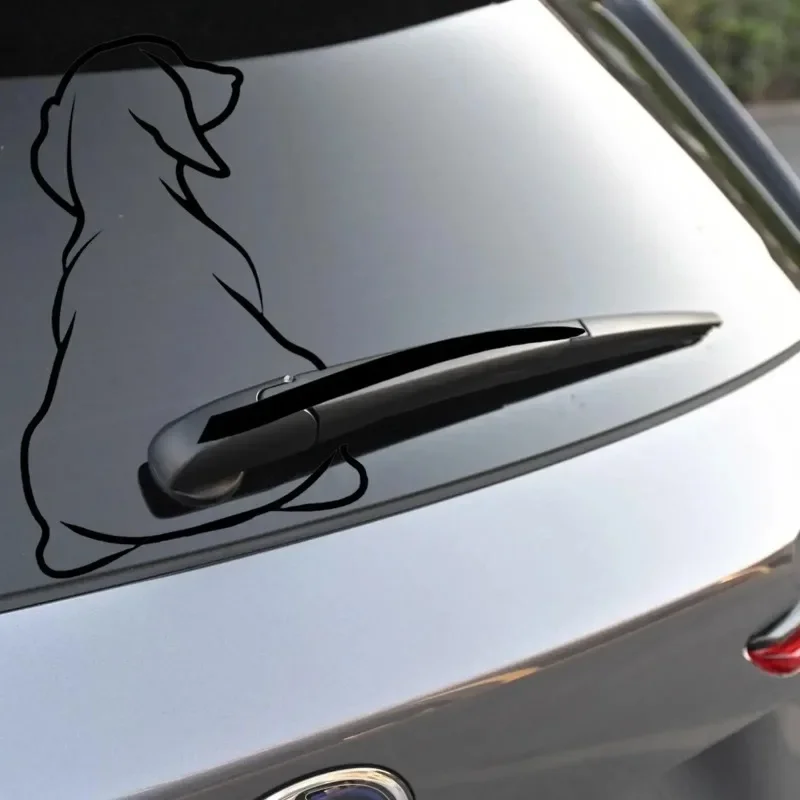 Funny Moving Tail Cat Car Sticker Window Wiper Decals Rear Windshield Sticker Reflective Car Animal Sticker Notebook Decoration