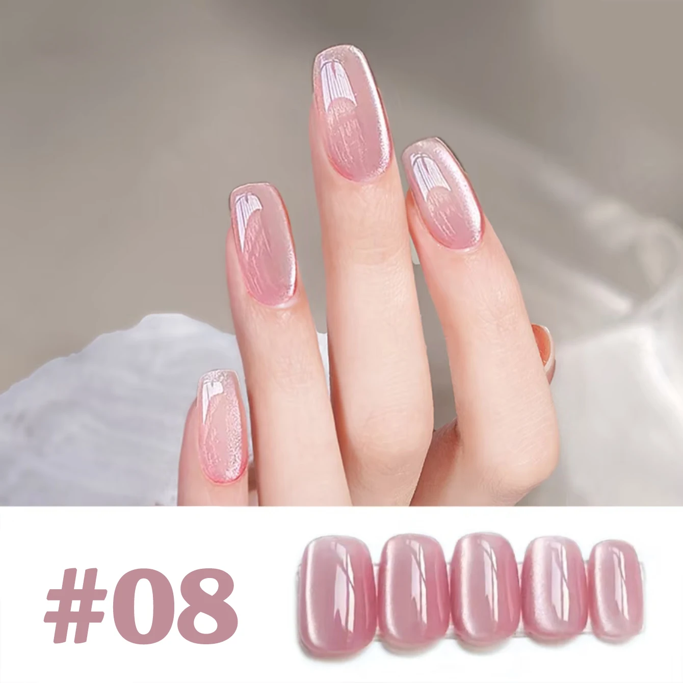 1 pièces WS glace Transparent automne chant oeil de chat Gel vernis à ongles petite ampoule cristal Super Flash haute densité Nail Art
