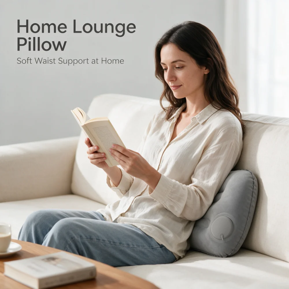 携帯用空気注入式キャンプ枕 超軽量トラベルネックランバーサポ - Outdoor Furniture Pillows のレビューと価格