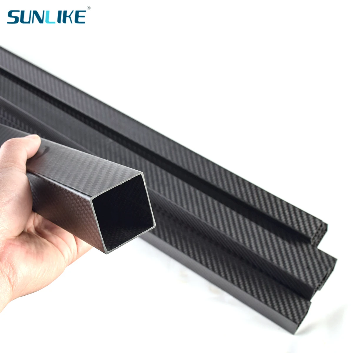 1pcs 3K Full Carbon Fiber Square Tube High Strength Length 1000MM OD 8 10 12 14 15 16 17 18MM Twill Matte Surface