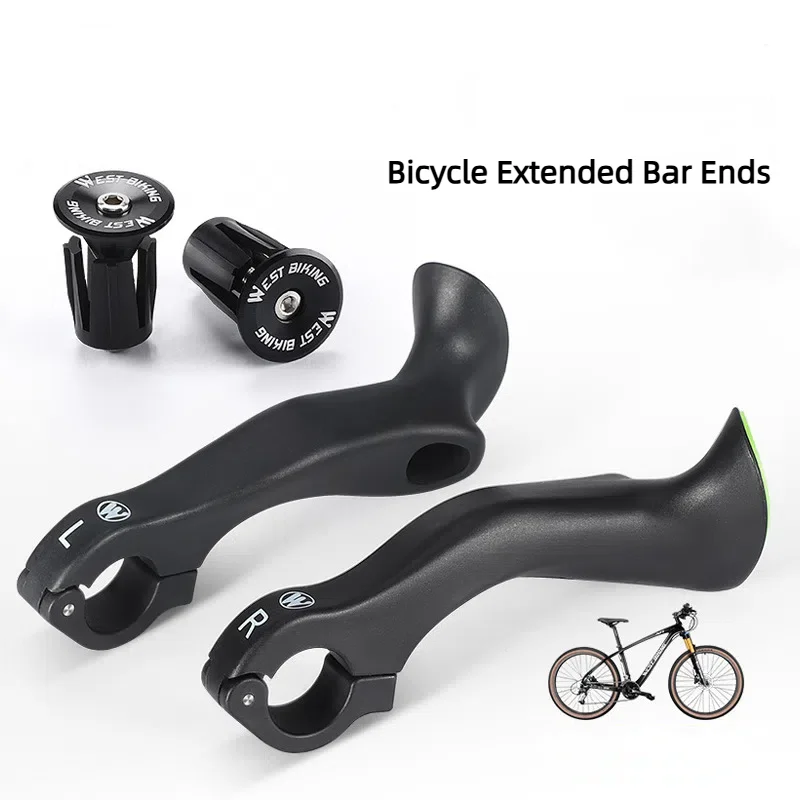 

1 пара эргономичных велосипедных рукояток, флуоресцентные удлиненные вспомогательные ручки для руля велосипеда, запчасти для горных и шоссейных велосипедов