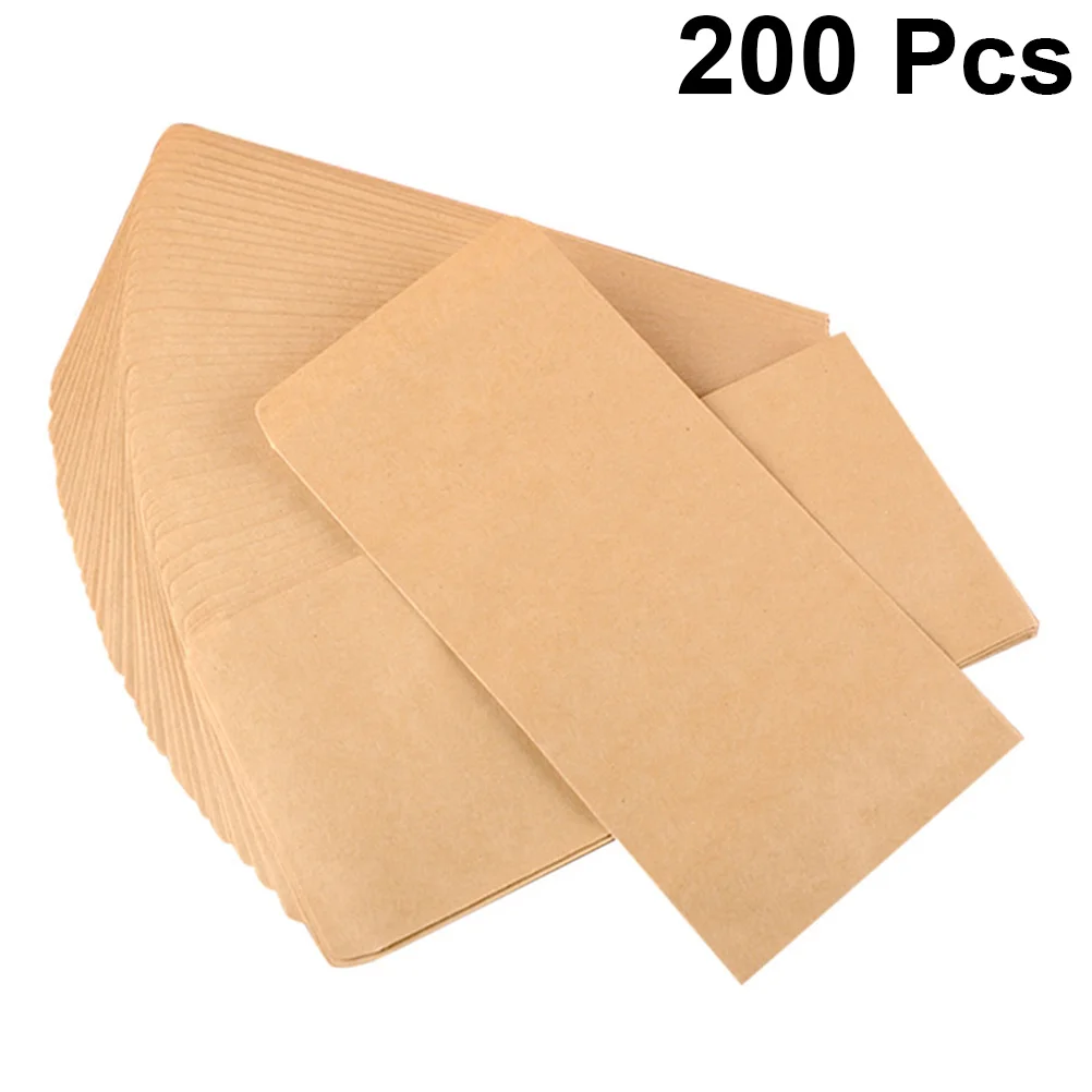 2 set 2 Sets Kraft Paper Envelopes Mini Flap Envelopes For Gift Cards Wedding Placeholders Name Tags Business Cards Thank You