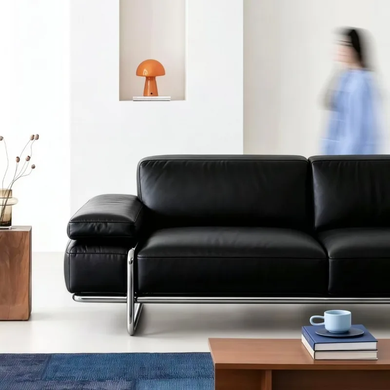Multi-person sofa living room, high-end office leisure chair, small apartment black, sofa chair