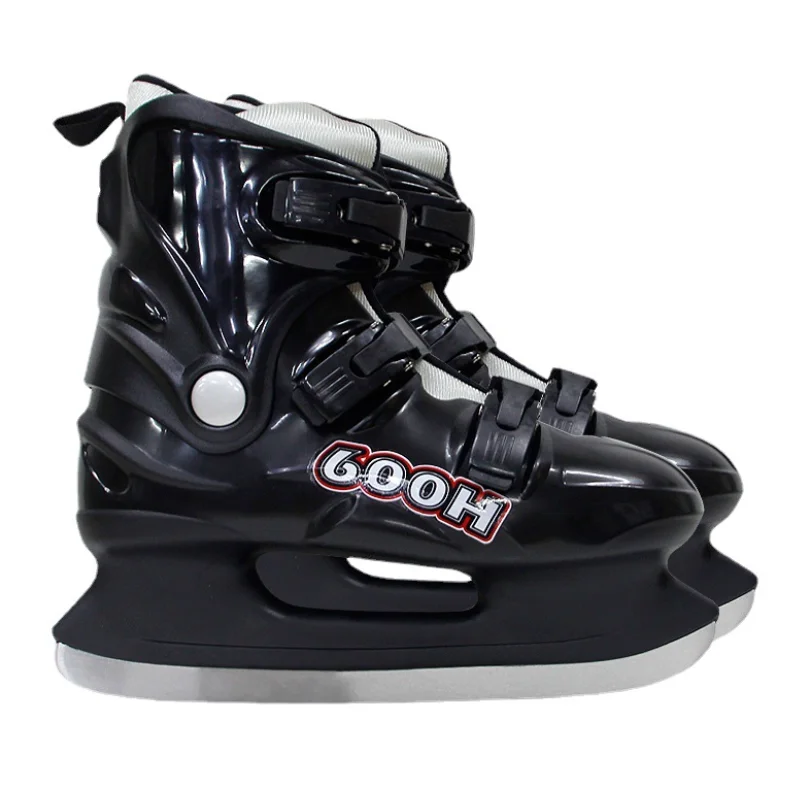 

Most Popular Impactive Resistance Plastic Hard Shell Adjustable Sizes Ice Skates Shoes for Adult