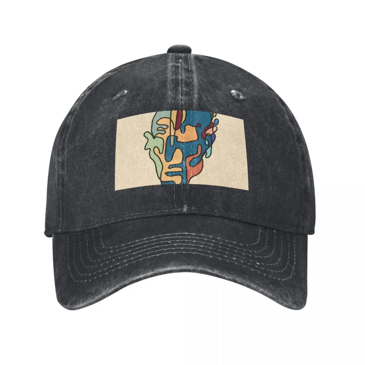 Single line cubist portrait Baseball Cap Hat Man Luxury Hood Men's Women's