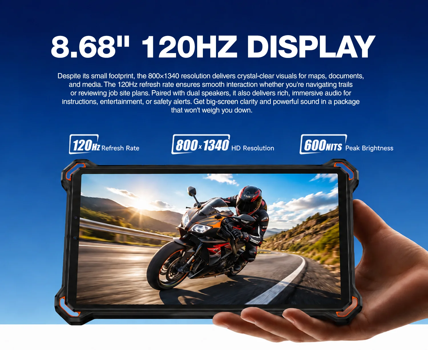AGM PAD P3 Robustes Tablet 8,68" Android 16 7200mAh Akku 120Hz 6GB RAM 128GB Speicher Pad PC 4G Tablet Globale Version Tablet – Detail 5