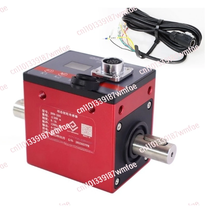 High Precision Dynamic Torque Sensor, Rotary Torque & Speed Transducer for Motor Power and RPM Measurement, Torque Tester Meter