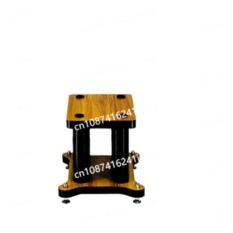 (1 Pair) DY-04 HiFi Shock Absorber Surround  Bookshelf Speaker Stands Tray Backing Plate Metal Wood Base Rack