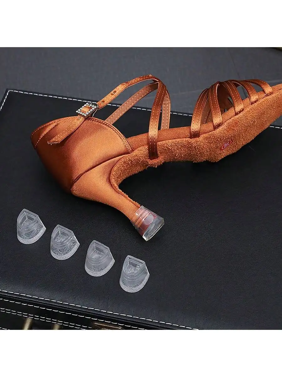 5 cm 7 cm Absatzstopper für Tanzschuhe, transparente Absatzschutzkappen für High Heels, Latein-Tanzschuhe, rutschfeste Schuhspitzen, Zubehör – Detail 1