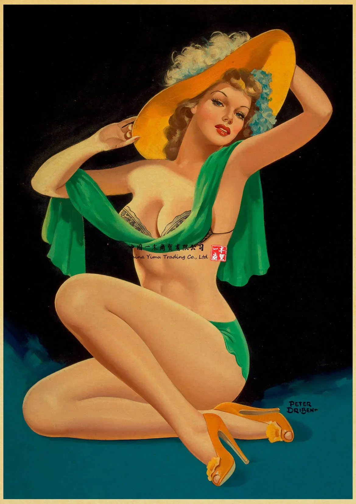 

Плакат-наклейки Новая Мировая война Сексуальная Pin up Девушка Винтаж Искусство Домашняя комната Настенная живопись и принты Художественный декор стены Наклейка