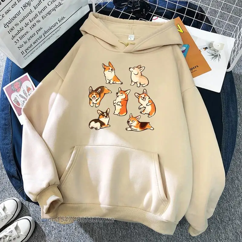 

Many Cute Shiba Inu Print Hoodie Male Casual Sport Sweatshirt Hip Hop Casual Tracksuits Male Oversize Loose Pullovers Mens