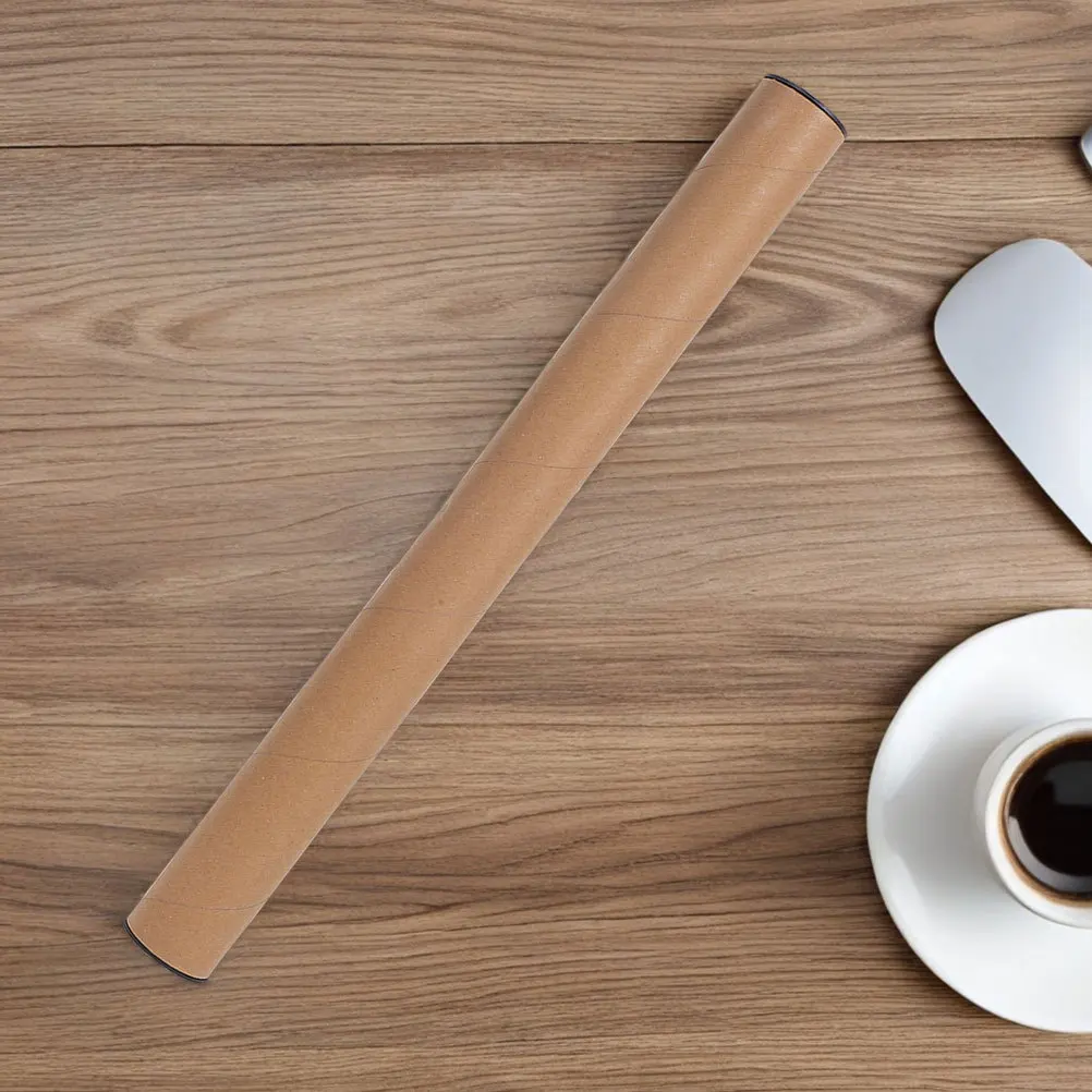 8Pcs Paper Mailing Tubes Kraft Postal Tubes for Posters Artwork Rolled Documents Storage Carrier with Plastic End