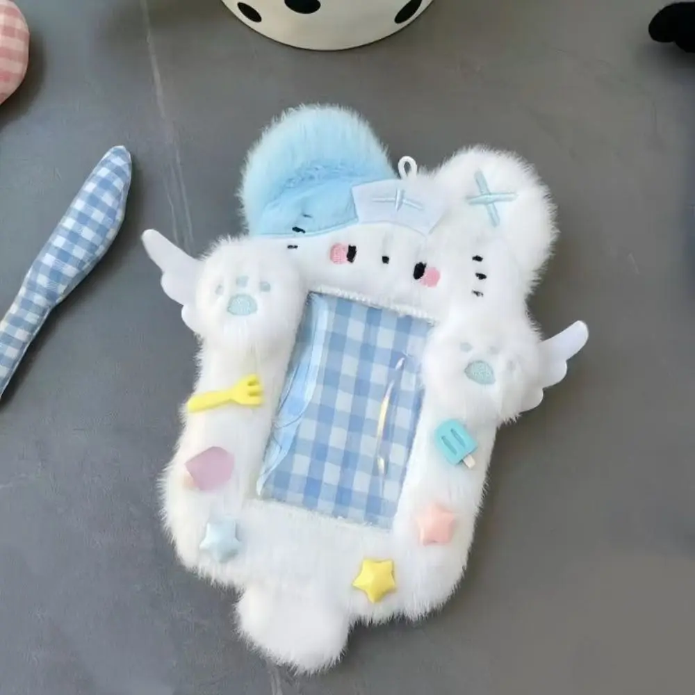 Funny 3In Card Holder Cartoon Cat/Rabbit Portable Photocards Holder Kpop Photo Card Cover Student