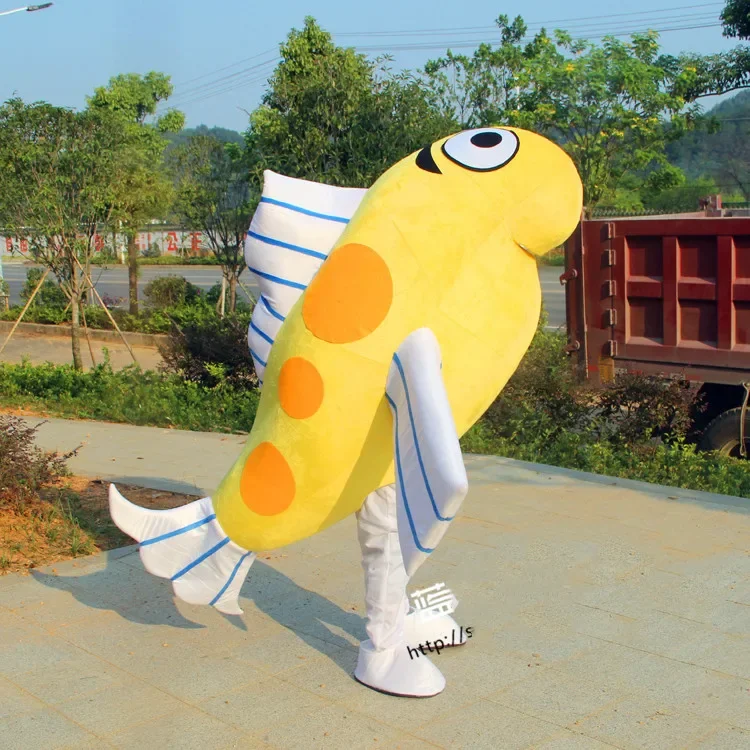 Christmas Fish Mascot Costume Custom Cartoon Character Cosplay Fancy Dress Mascotte Theme Custom Made Carnival Costume Anime Ki