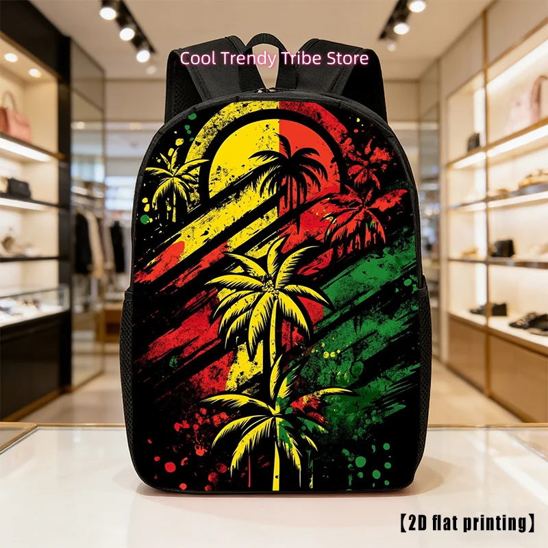 Reggae Music, Lightweight, Large-capacity Unisex Backpack with Adjustable Shoulder Straps, Side Pockets, Suitable for Casual Wea