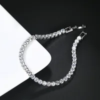 Bracelet de Tennis en zircone pour femmes, 4mm, breloque en cristal, chaîne fine de styliste, bijoux de mariage 6