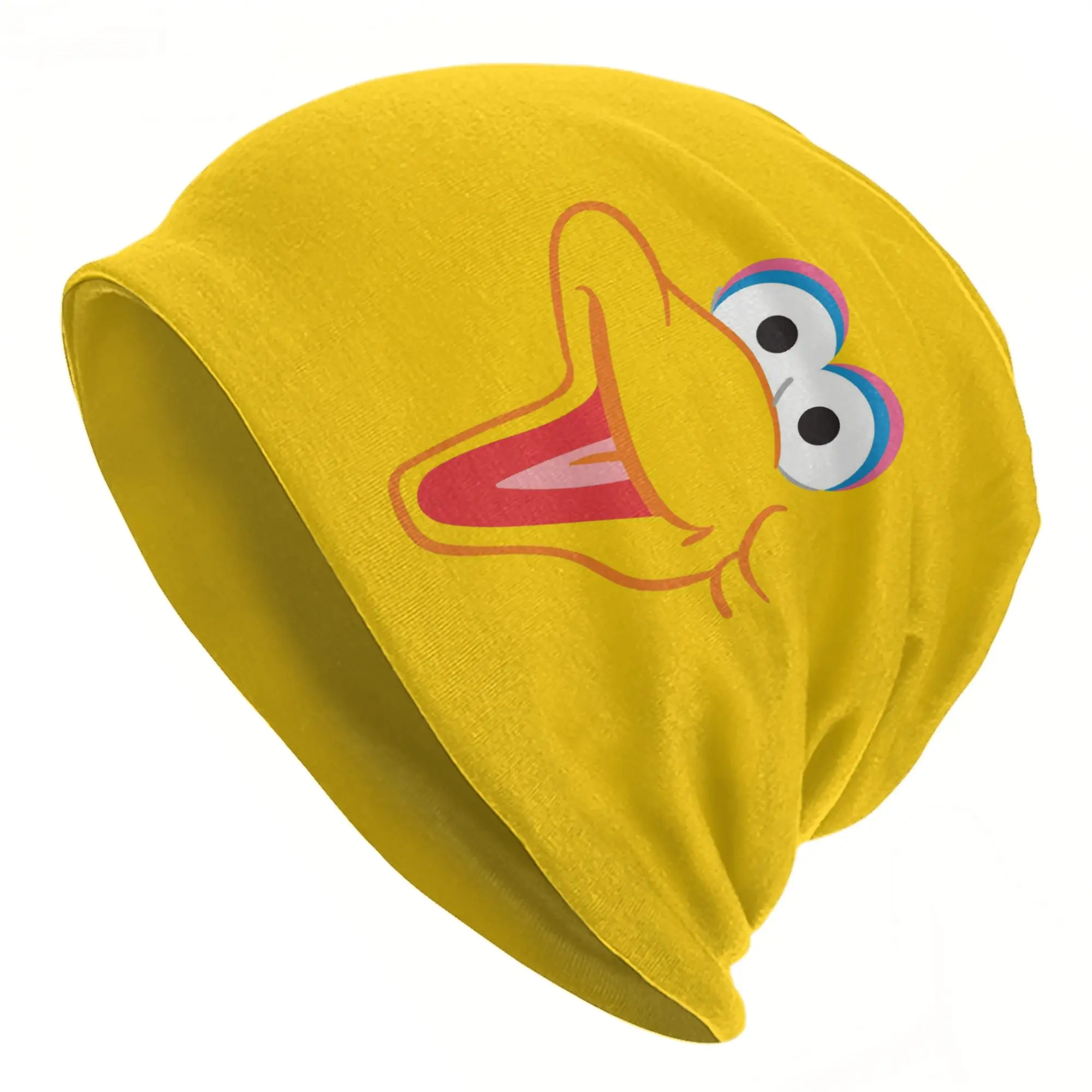 BIG BIRD Yellow Cartoon Caps Cool Autumn Winter Street Skull