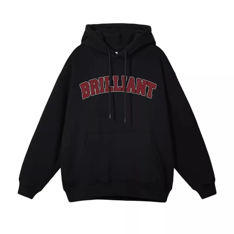 Suéter de lana para mujer, abrigo Retro americano con capucha, pequeño, holgado, coreano, viento perezoso, novedad de Otoño de 2025