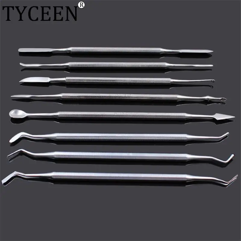 1pc Dental Spatula Mixing Knife Wax Carver Stainless Steel Double Ended Composite Resin Filling Instrument Wax Scoop Sculpting