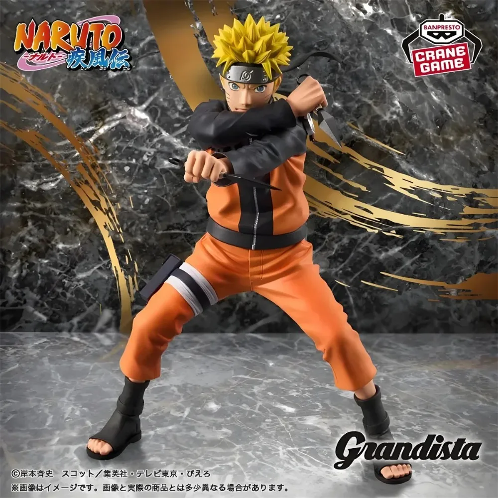 In Stock BANDAI Original BANPRESTO Grandista Uzumaki Naruto Hokage 22cm Anime action figure Model Toys ornament birthday gifts