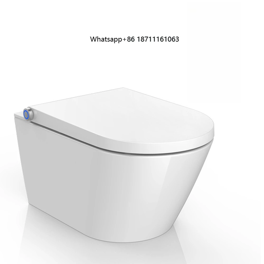 New Design European Standard White Toilet Sanitary Ware Back to Wall Ceramic Wall Hung Smart Toilet for Bathroom
