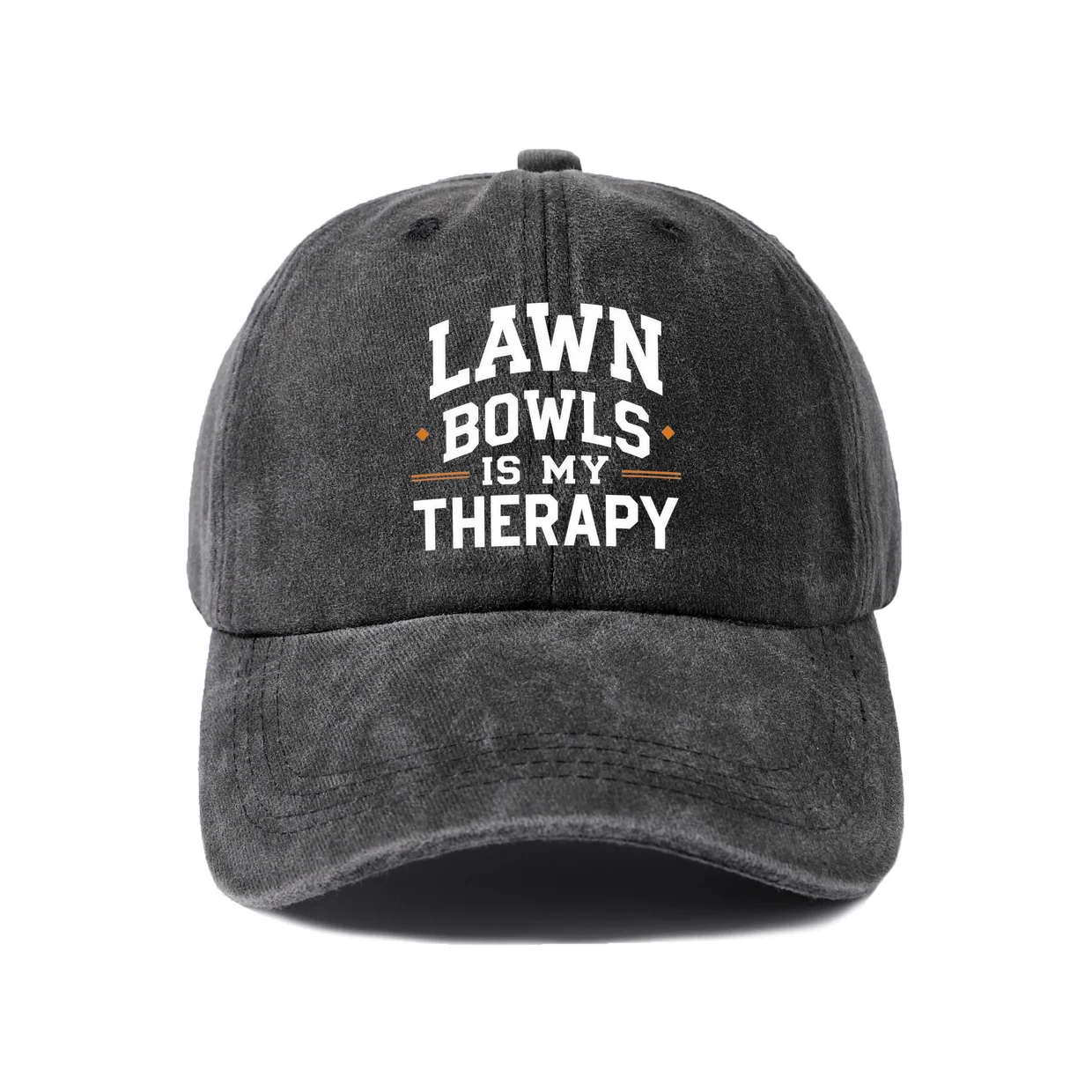 Lawn Bowls Is My Therapy Graphic Vintage Washed Baseball Cap, Adjustable Unisex Dad Hat, Casual Gift