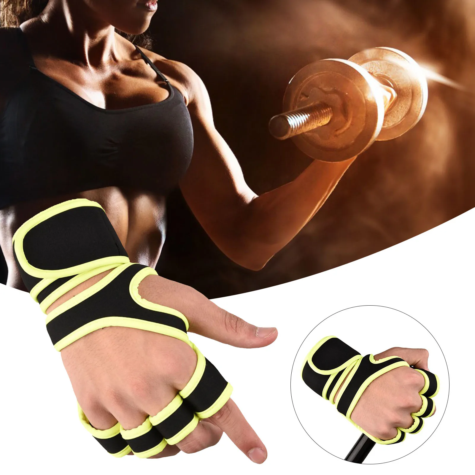 Silicone Gym Gloves Grips Anti Skid Weight Power Belt Lifting Pads Deadlift Belt Workout Crossfit Fitness Gloves Palm Protection