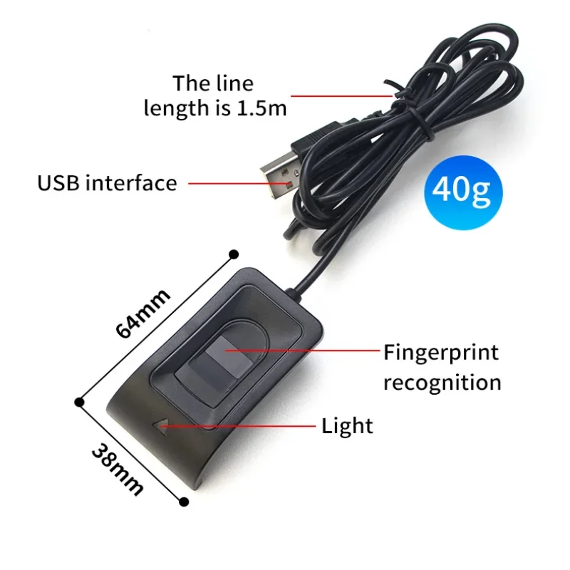 Windows Hello Fingerprint Scanner USB Biometric Sensor for PC Laptop Safe Account Login & Identity Protection