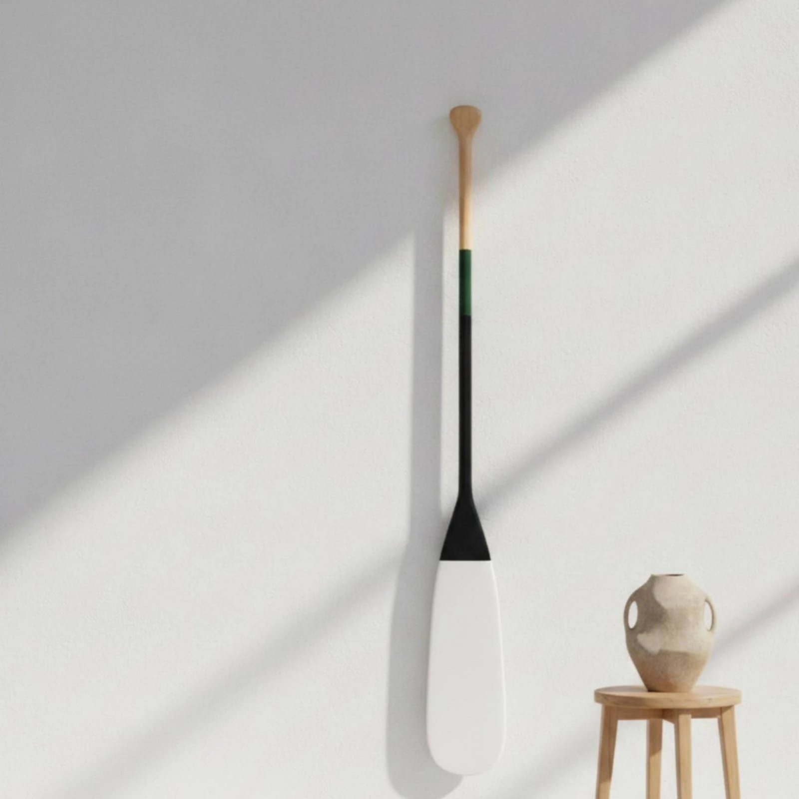Boat Paddle Wall Art Nautical Oar Wall Hanging Decorative Paddle Coastal Oar with Cream Blade Lakehouse for Cabin, Living Room