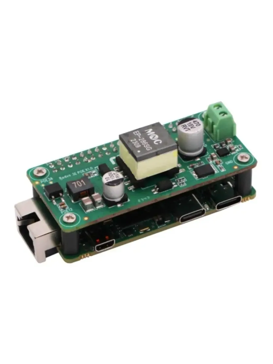 Raspberry Pi POE HAT 802.3af Module Power Over Ethernet SMPS with Cooling Fan compatible for Official Case for Pi 4B 3B+