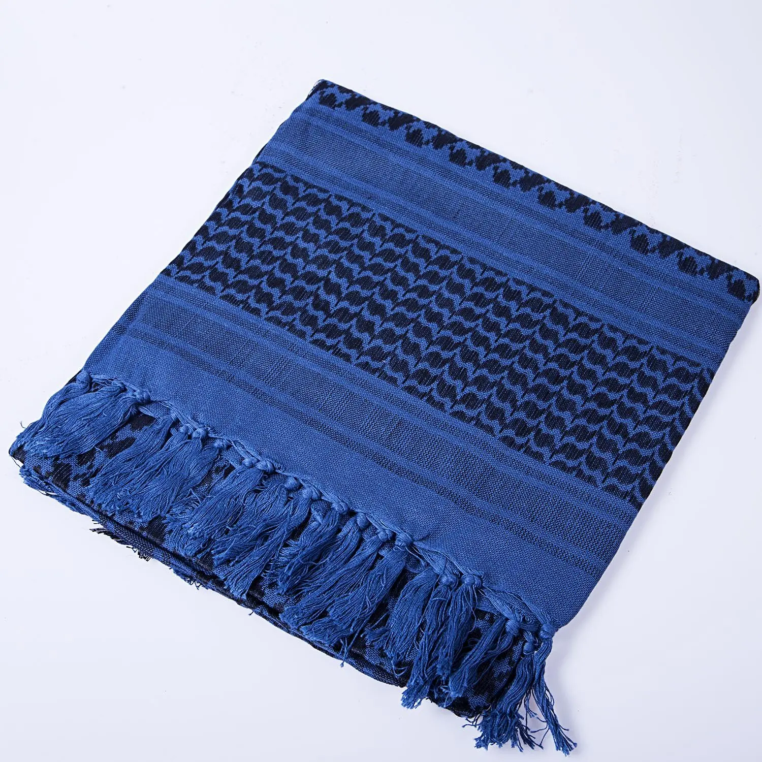 Top Blue Unisex Military Winter Shemagh Tactical Scarf 100% Cotton Keffiyeh Scarf Wrap Outdoor Hiking Hunting Windproof Sacrves