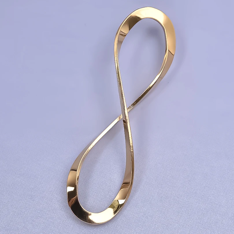 6pcs/Lot Retro Long Strip Indentation Curved Irregular Shapes Necklace Pendant Handmade Stainless Steel Heart Shaped Pendant