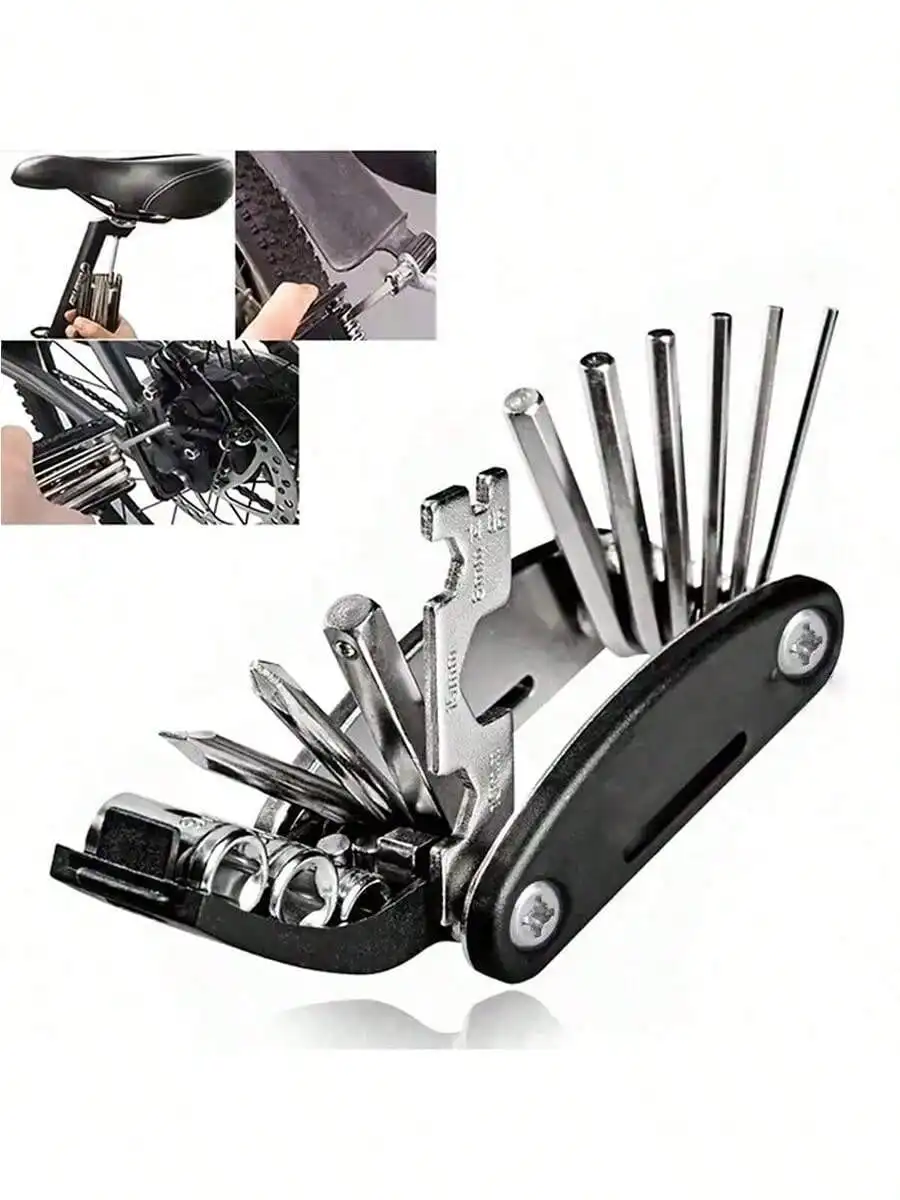 Portable 16‑in‑1 Motorcycle Repair Tool Kit Multi‑Purpose Emergency Maintenance Hand Tool Set