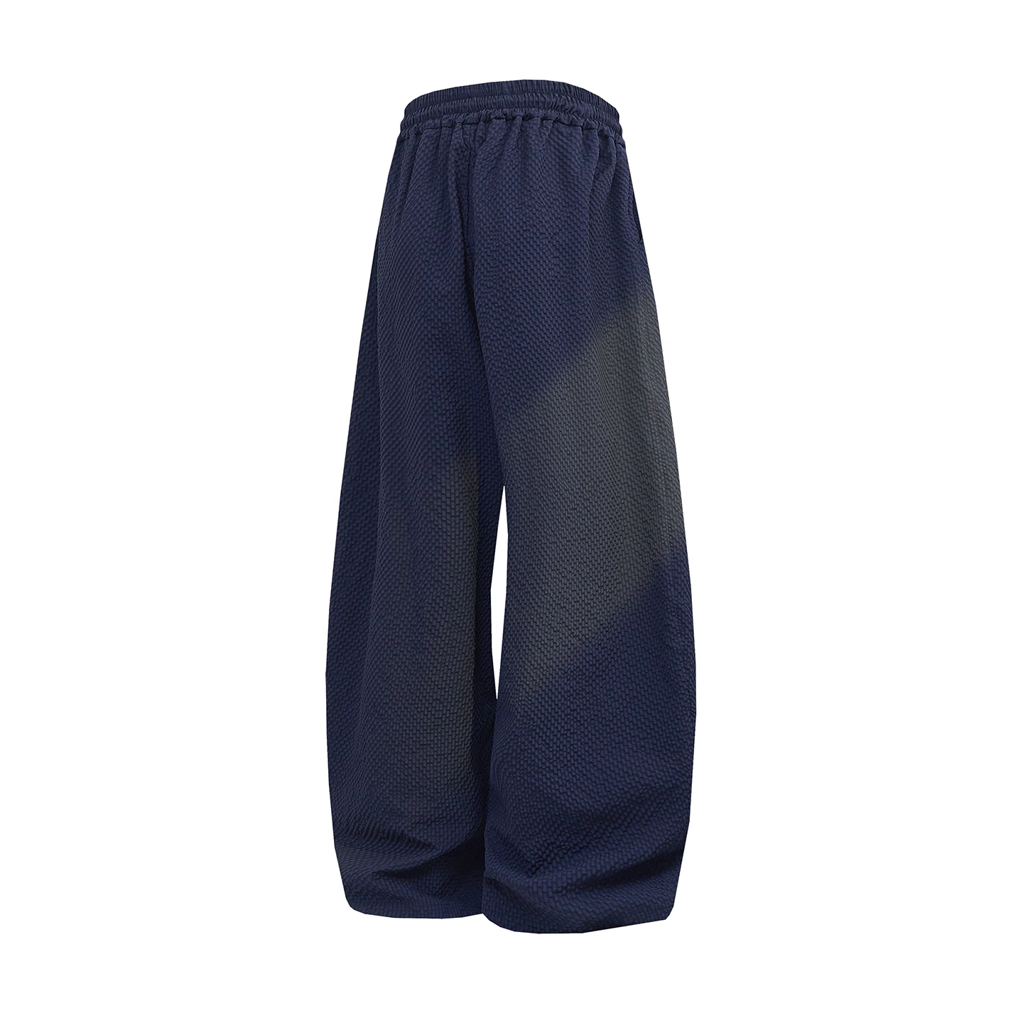 Men's Bubble Patterned Lightweight Stretchy Drawstring Waist Loose Fit Wide Leg Sports Casual Pants Available in 5 Solid Color