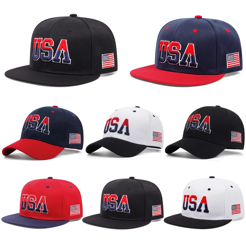 2024 New Fashion Fastball Cap Classic USA Embroidered American Flag Baseball Caps For Men Women Snapback Hat Unisex Hip Hop Hats