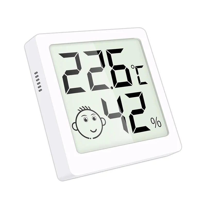 Mini Smile indoor and outdoor weather station LCD Electronic Digital air humidity meter and temperature Smart Home