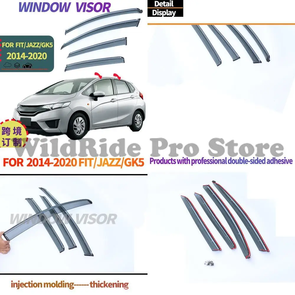 

1 set For Honda Fit Jazz 2014-2020 Window Visors Rear Side Car Window Rain Deflectors