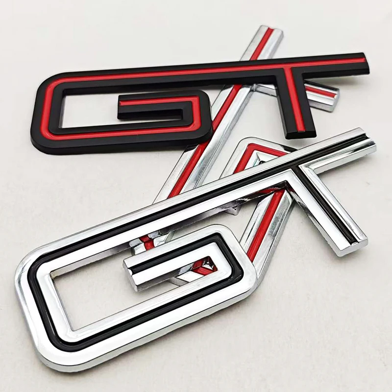 3D Chrome Metal Car Styling Logo GT Rear Trunk Decals Badge Sticker For Ford Mustang Shelby GT GT500 GT350 Auto Accessories