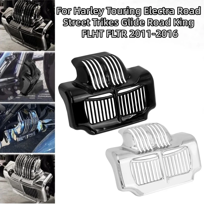 Motorcycle Stock Oil Cooler Cover Radiator Cap For Harley Touring Electra Road Street Trikes Glide Road King FLHT FLTR 2011-2016