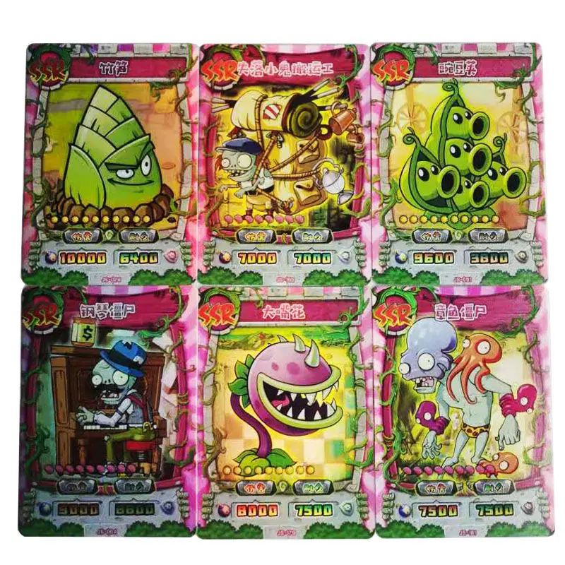 PLANTS VS ZOMBIES 2 Full Set of Cards AR Scanning Battle Collectible Cards One Box of 20Bag180 Cards Children\'s Gift Toys