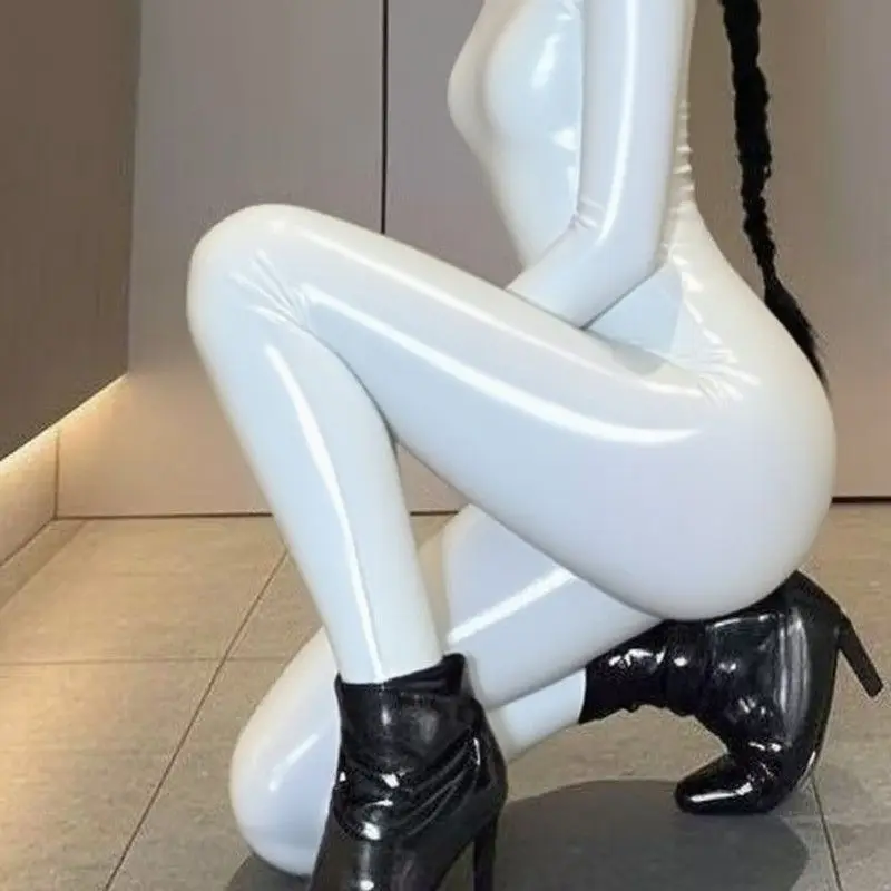

Latex Bodysuit for Women with Zipper At Back Crotch