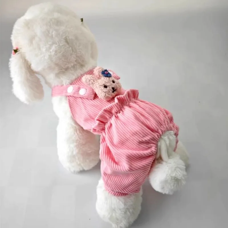 Nette Hund Overall Hund Kleidung Rosa Gelb Strap Overalls Kleidung Für Chihuahua Pet Overalls Pyjamas Für Kleine Mittelgroße Hunde XXL