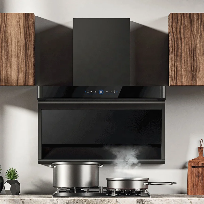 OEM Popular Reasonable Price Kitchen Chimney  Stainless Steel Cooker Hood Range Hood Tempered Glass