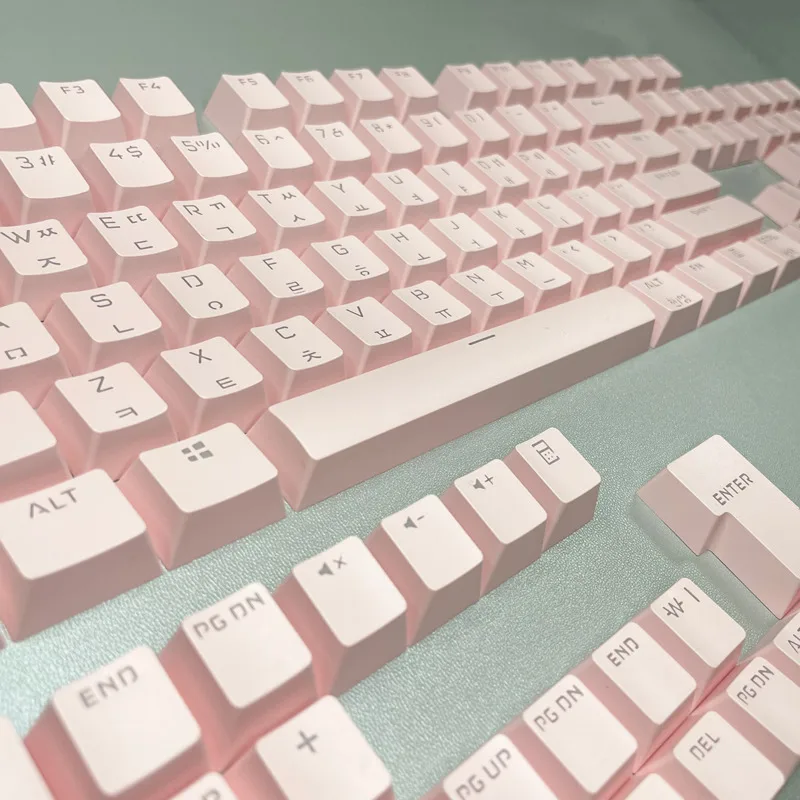 Mechanical Keyboard Keycaps Transparent Translucent Keycap ABS Material Cross Axis OEM High Black White Pink Blue Key Cap Multil