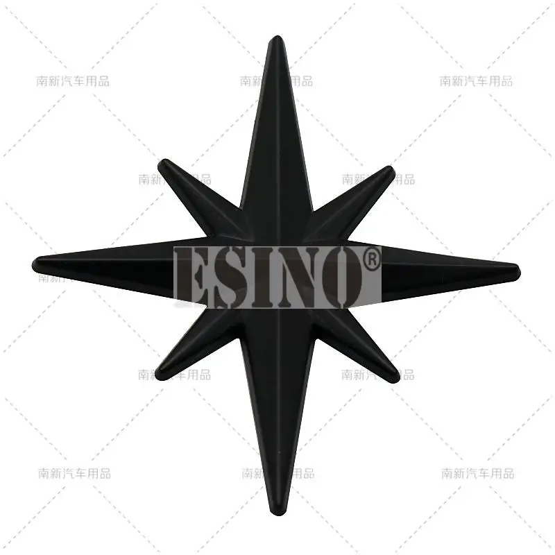 Car Styling 3D Eight-pointed Octagonal star Metal Alloy Adhesive Emblem Trunk Badge Fender Sticker Body Decal Car Accessory