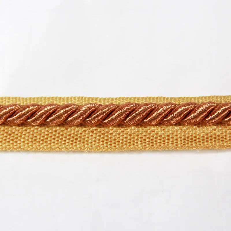 10m Gold Thick Rope Piping Lip Cord Trim Pillow Cushion Trim Upholstery Edging Trim Sewing Supplies Rectangle Pillow Cover