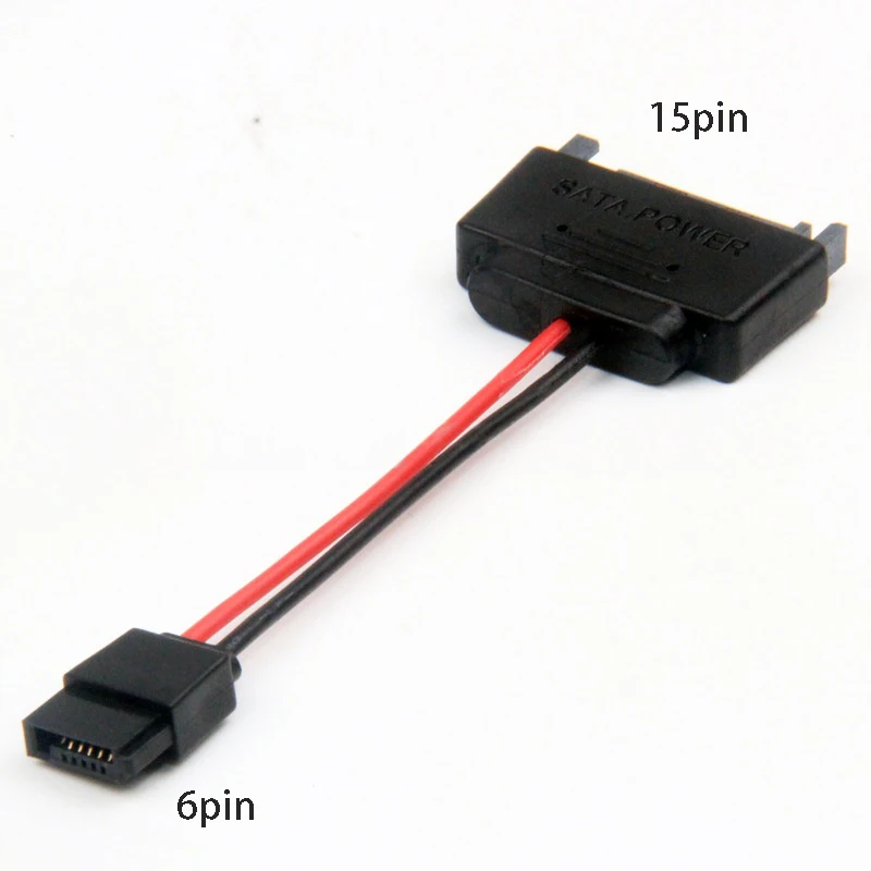 

SATA Powe Cable SATA 15PIN Male to 6 Pin Female Convert Adapter Cable Splitter Laptop Optical Drive Wire 20AWG Thick Cord