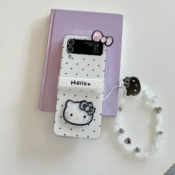 Roztomilý kreslený Sanrio Hello Kitty Pouzdro na telefon s vlnovkou a mašlí pro Samsung Galaxy Z Flip 7 6 5 4 3 Měkké TPU kryt se šňůrkou na krk 10 nejlepší prodej Flipové pouzdro Sailor Moon pro Samsung Galaxy Z - №9