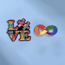 Autism Awareness Enamel Pin Rainbow Neuro Autism Pride Badge Jewelry Brooch Gift for Friends Fashion Clothes Bag Accessories