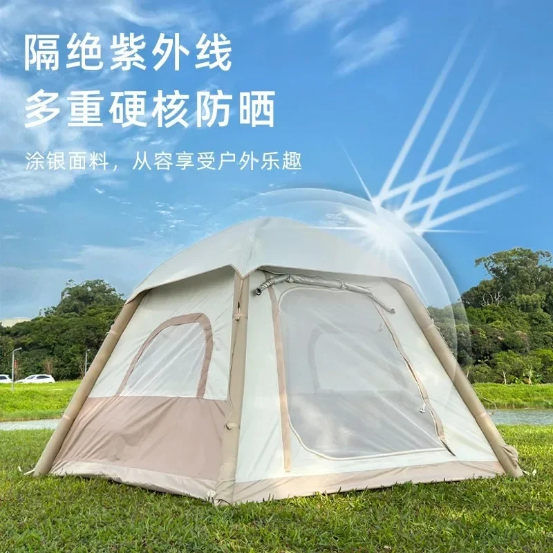 Outdoor camping automatic inflatable tent snail uncle outdoor sunscreen portable folding tent canopy two-in-one